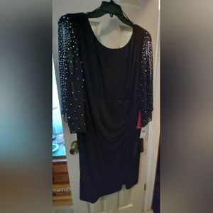 Alex Evenings brand from Dillard's size 18W. Black shimmer with rhinestones